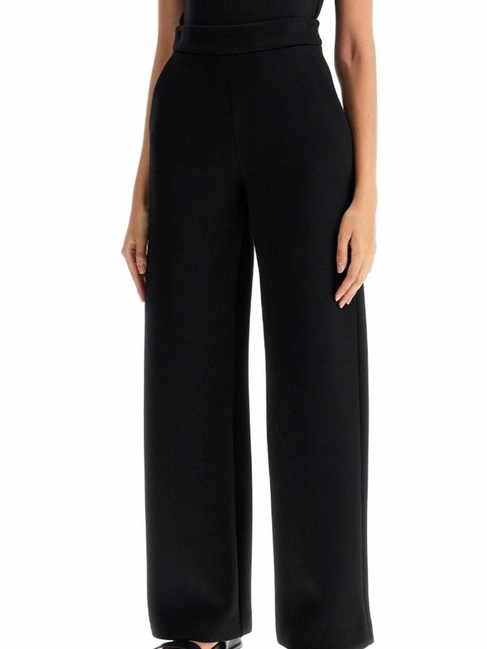 Max Mara S "Alisso" scuba black trousers XL